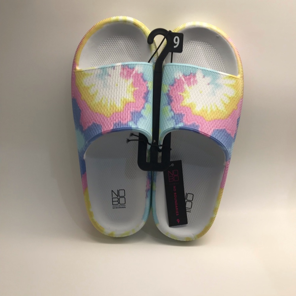 Comfort Pastel Tie Dye Pillow Slide Slip On Sandals